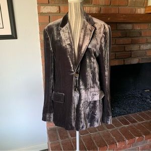 Paul Smith Men’s Gray Velvet Button Front Blazer Sz M